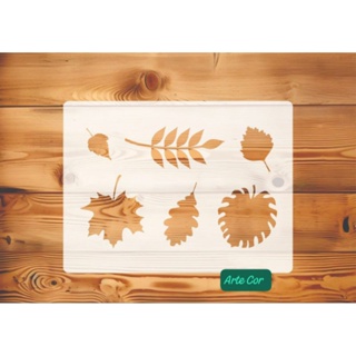 Estencil folhagens pequenas  20 x 15 cm n.157 em Oferta na Shopee