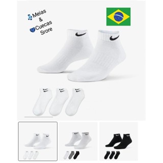 Meias Kit 4 Pares Meias Nik Soquetes Meia Sapatilha Cano Curto Meias Algodão Unissex Meia Masculino Meia Feminina