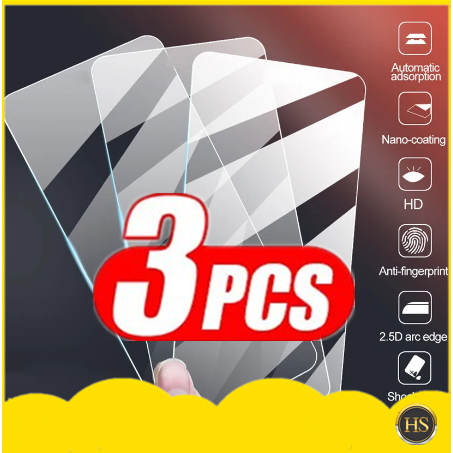 KIT Com 3 (Vidro)Película De Vidro Temperado SAMSUNG A01/A01CORE/A10/A20/A30/A10S/A11/A50/A51/A70/A71/A80/A21/A31/A30S/A50S Protetor de Tela Celular Smartphone