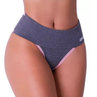 Kit 3 Calcinhas Fitness Cós Alto Compressão