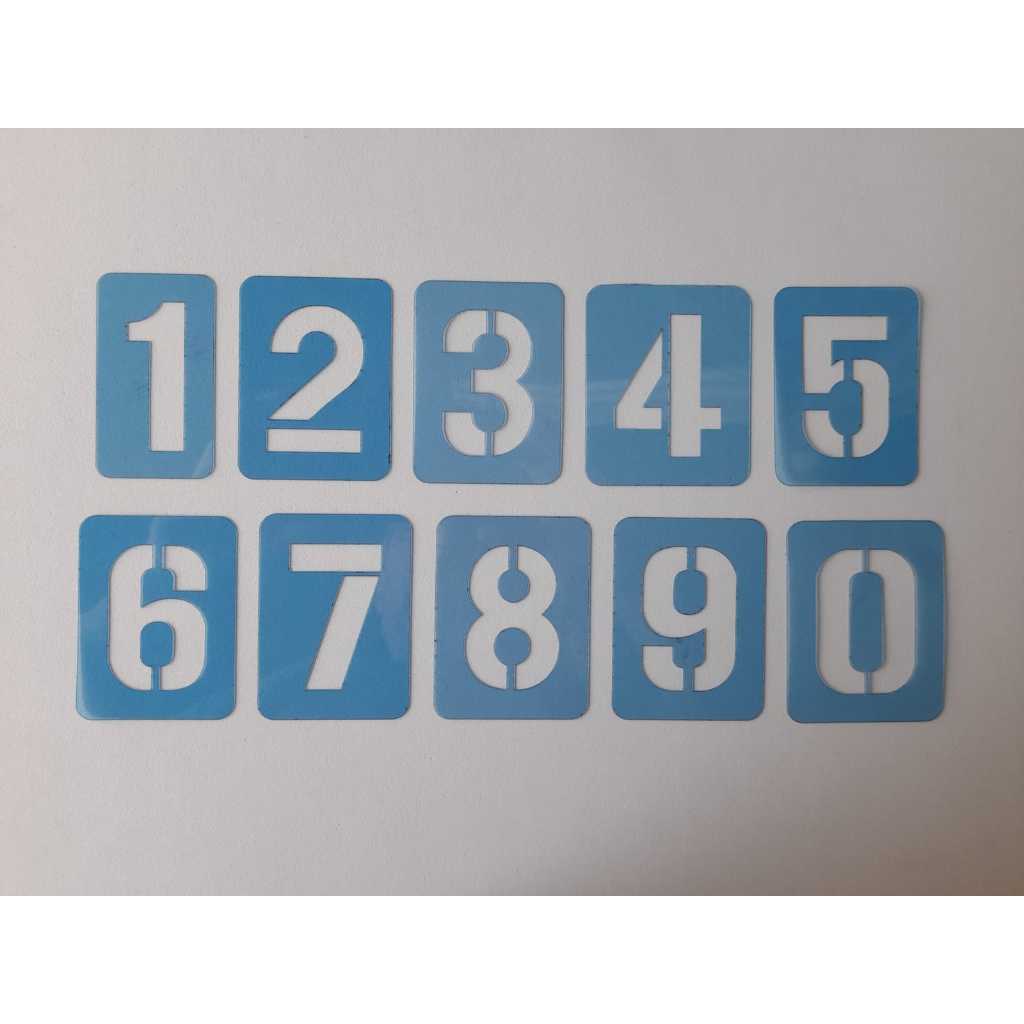 Kit Stencil Moldes Números Numerais para Pintura Transferência com 10cm de altura em Oferta na Shopee