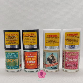 Kit Sos Unhas Top Beauty Com 4 Bases Nylong + Bombatina + Concreto + Fermento
