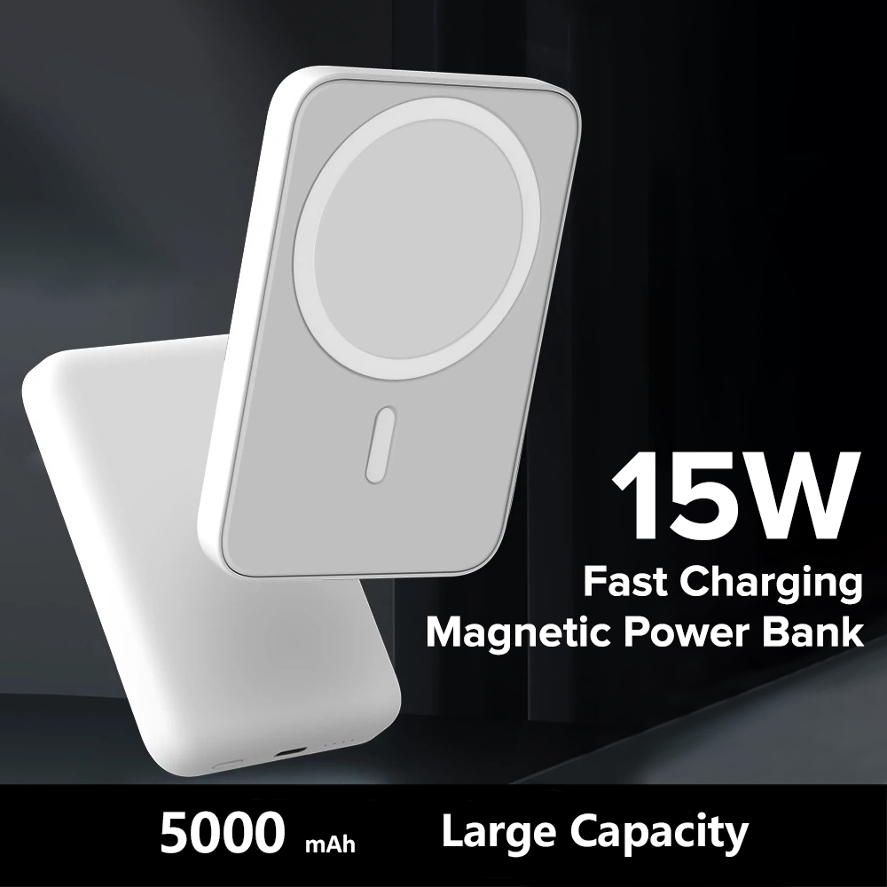 Carregador Portátil Powerbank Magsafe Sem Fio Para iPhone 11/15 Max  Mini bateria externa Portátil Powerbank 5000 mAh