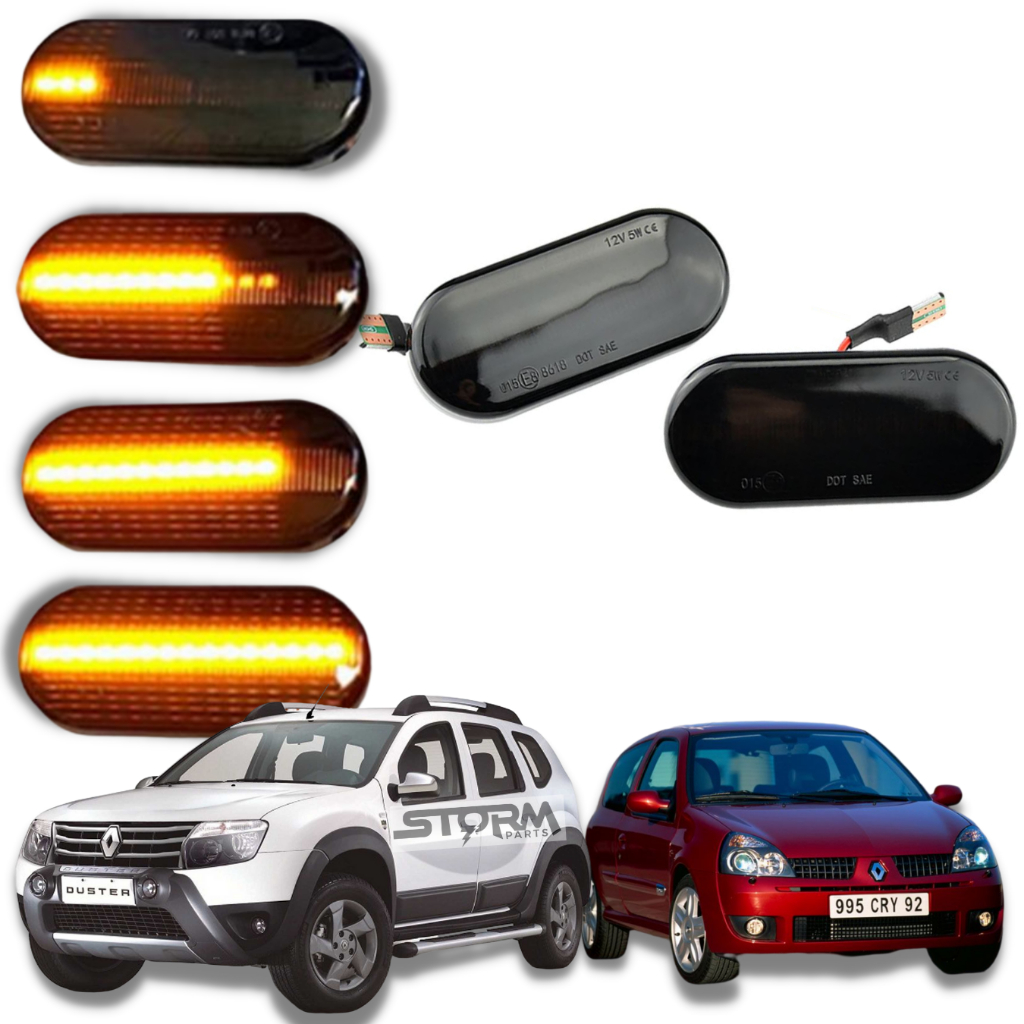Par Pisca Sequencial Renault Duster Clio Oroch Scenic Seta Dinâmica lanterna sinal luz led para-lama Lampada repetidor