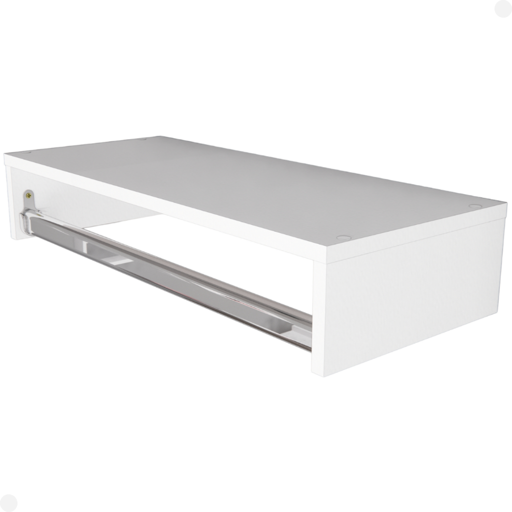 Prateleira Cabideiro de Parede MDF Arara 60CM Porta Roupas Quarto Closet Loja Lavanderia Melhor Qualidade