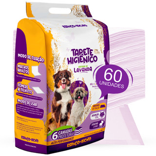 Tapete Higienico LAVANDA ultra Espaço De Bicho 60 Unidades Envio Imediato