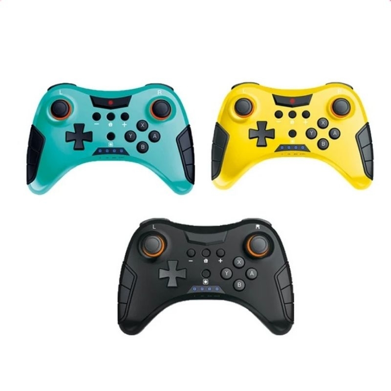 Controle Sem Fio Nintendo Switch Modelo Pro Wireless Dualshock TNS-1724 Azul Amarelo ou Preto