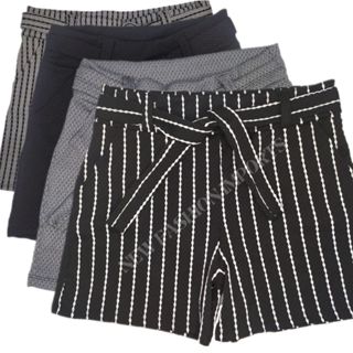 Kit 5 Shorts Crepe Feminino Bermuda Colméia c/cinto liso e listrado em Oferta na Shopee