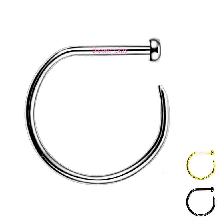 Piercing Argola Titânio G23 Hipoalergênico Nariz Dring Gring Nostril 8mm em Oferta na Shopee