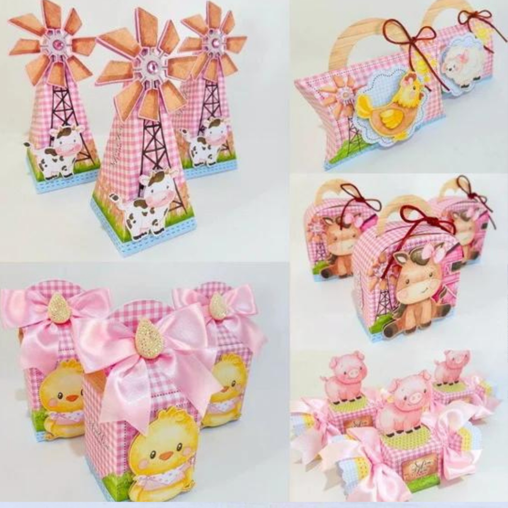 Kit Personalizados Fazendinha menina/lembrancinhas/festa infantil/Aniversário