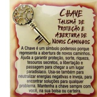 Mini Talismã da Sorte de Bolsa ou Carteiras - Chave /SORTE,SUCESSO UNISSEX