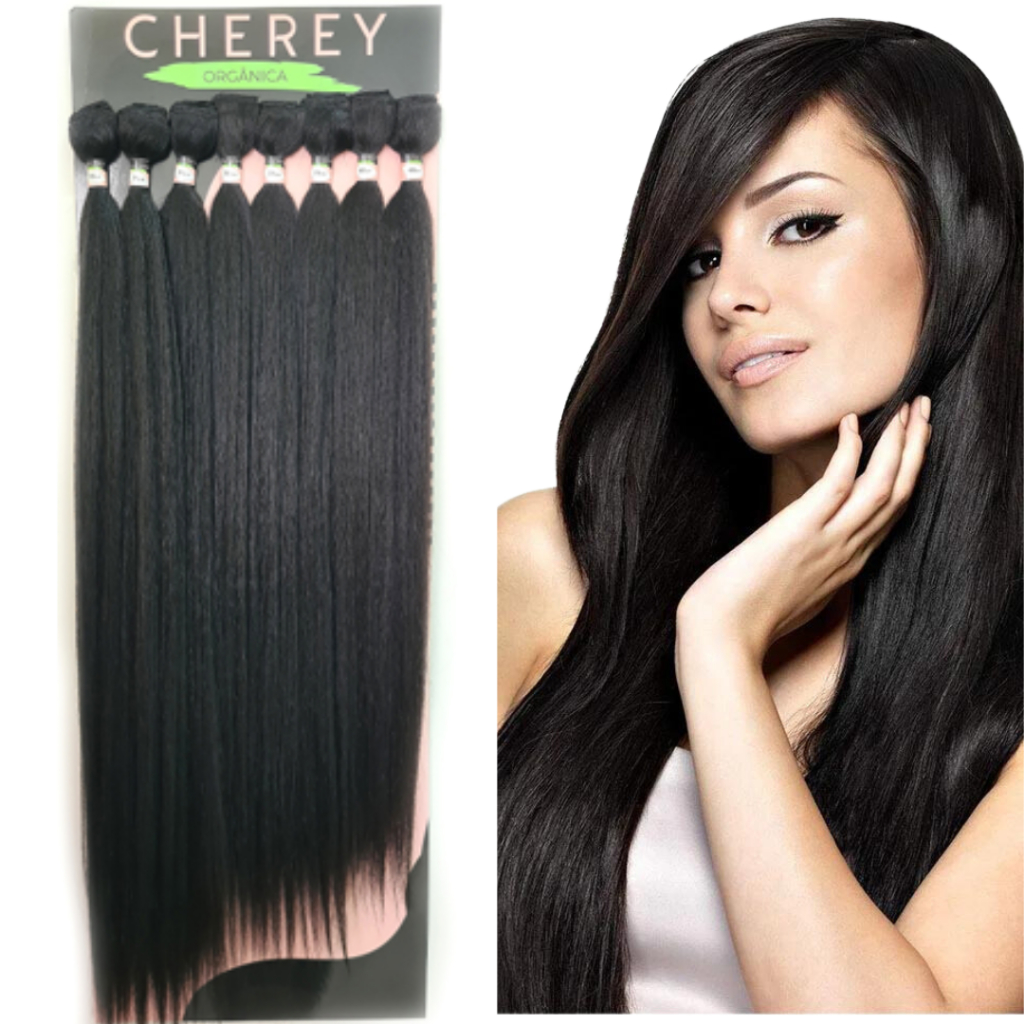 Cabelo Super Liso Yaki De Fibra Orgânica Super Natural