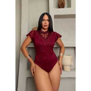 Body Bruna Marquezine Blusa Feminina Renda Pérola