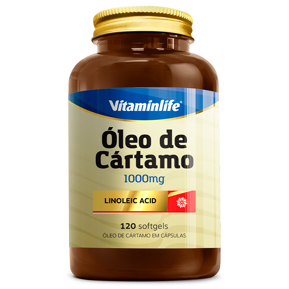 Óleo de Cártamo 1000mg (Linoleic Acid) - 120 Softgels - Vitaminlife