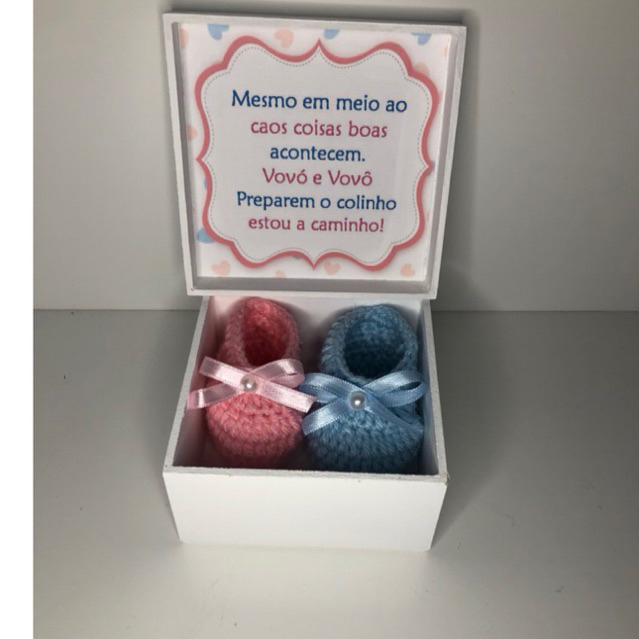 Caixa anúncio de gravidez personalizada em Oferta na Shopee