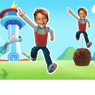 toppers para docinhos rostinho personalizados. Tema Patrulha Canina, tags, topper para docinho/ topo para docinho em Oferta na Shopee