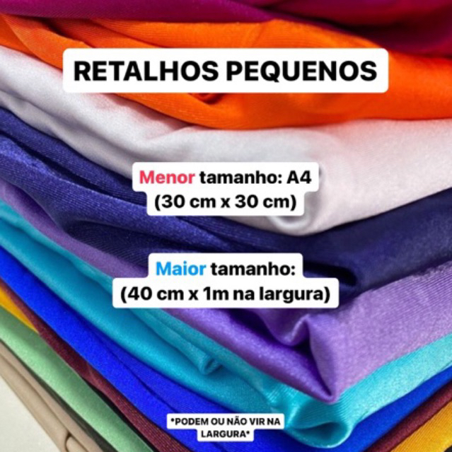 10 KGS RETALHOS PEQUENOS MICROFIBRA