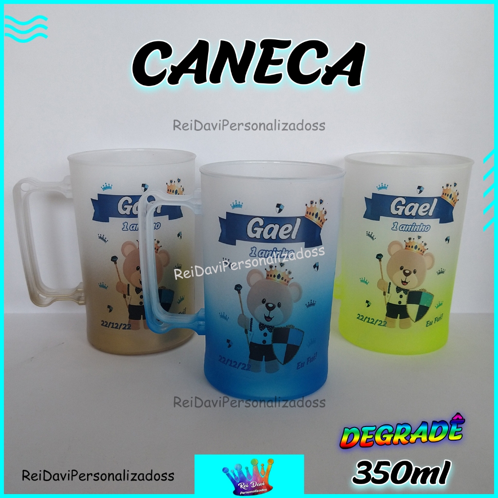Canecas 350ml DEGRADÊ - PERSONALIZADO (Qualquer Tema) em Oferta na Shopee