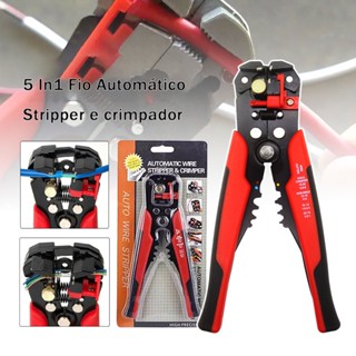 Alicate Automático Decapador Crimpador Alicate de Eletricista Descacador Fios Decapador Fio Automático 5 Em 1