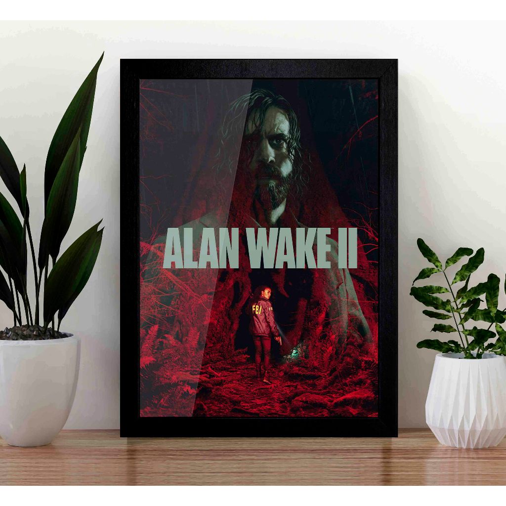 Quadro Alan Wake 2 A3 com Acrílico Na Frente (Tamanho 45.5 X 33 Cm) Quadro Gamer