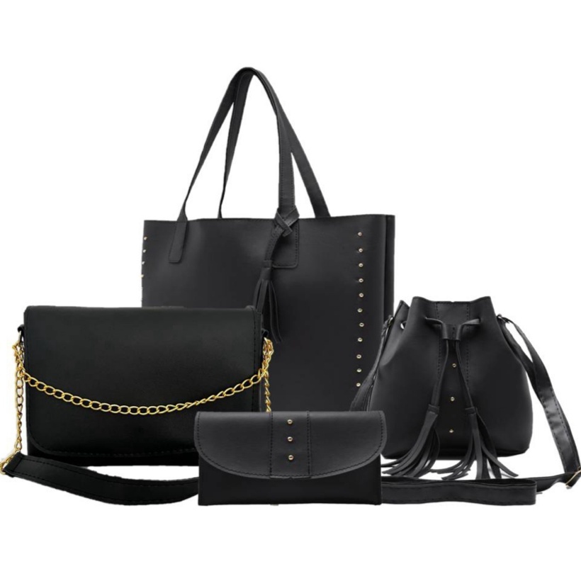 Kit Bolsa Feminina 4 Peças Transversal e de ombro + carteira em Oferta na Shopee