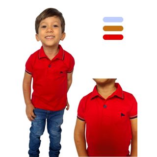 Camisa Polo Infantil Menino Super Confortável e Resistente 1 a 8 anos
