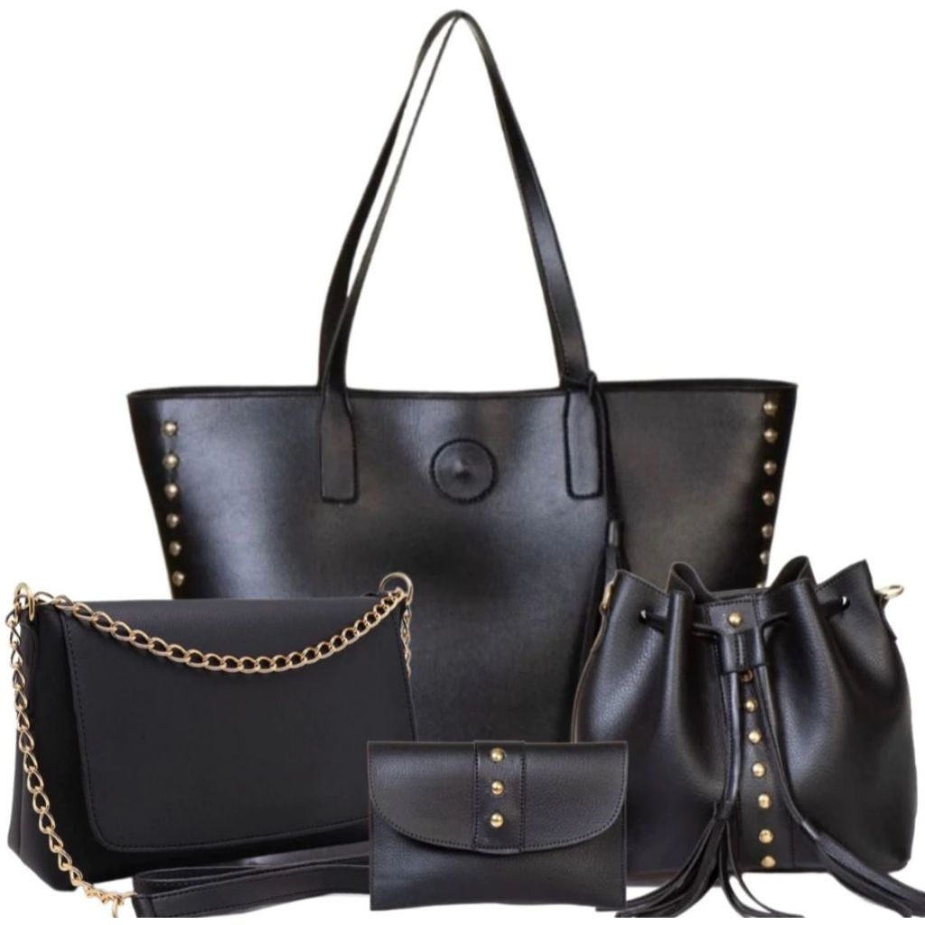 Bolsa Feminina Transversal Kit 4 Peças em Oferta na Shopee