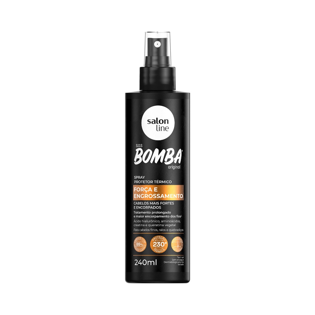 Spray Protetor Térmico SOS Bomba Força e Engrossamento 240ml Salon Line