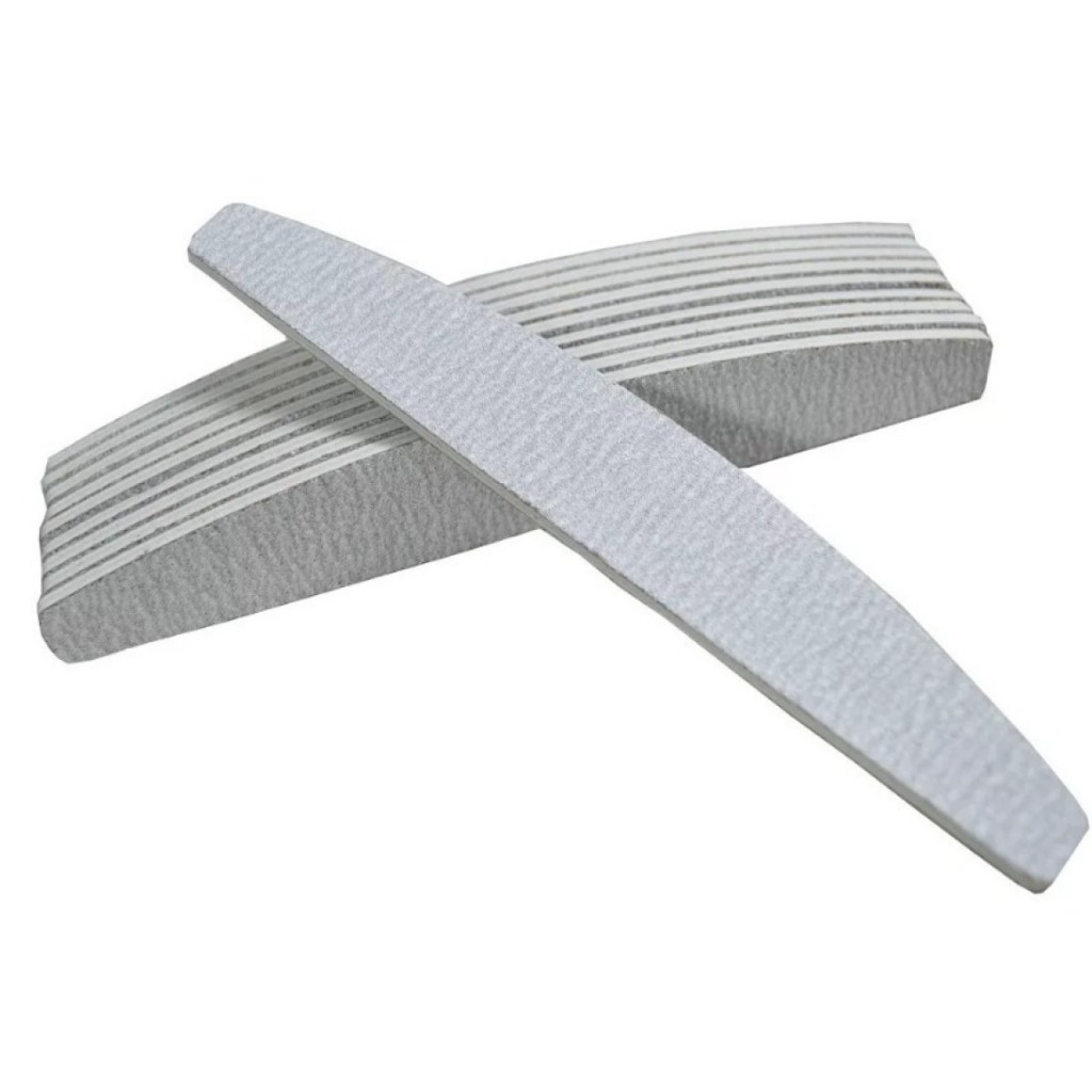 lixa 100/180 para unhas acabamento alongamento fibra de vidro acrigel