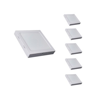 Kit 5 Painéis Plafon Luminária Led Sobrepor Quadrado Teto 12W 6500K, 18W 4000K e 6500K, 24W 6500K em Oferta na Shopee