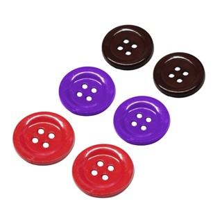 Botão 4 Furos Nº40 Plástico 25mm 50unidades - BOTAO COLORIDO 4 FUROS PLASTICO