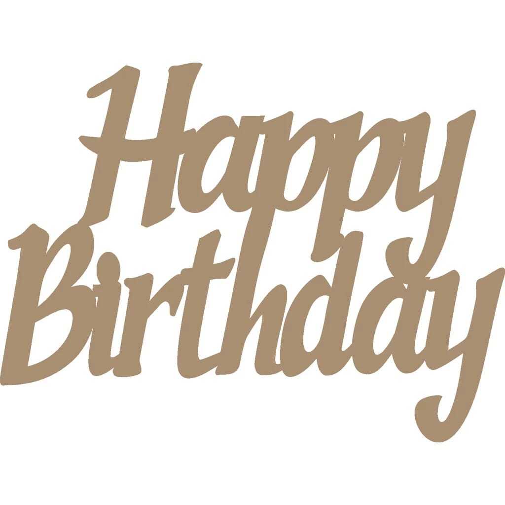 Palavra Happy Birthday Mdf Letreiro Festa 45x30 Cm em Oferta na Shopee