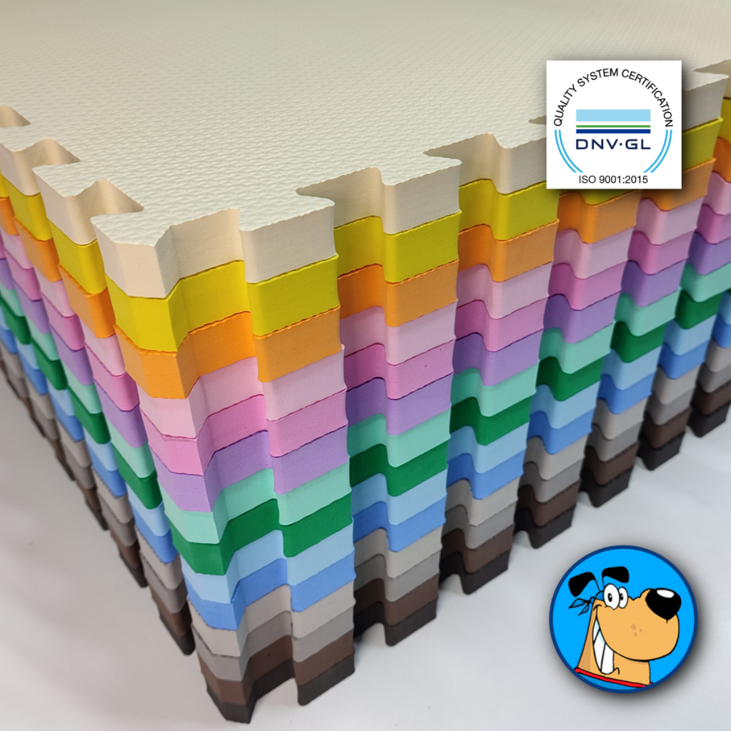 KIT 20 Tatame Eva infantil PREMIUM 50cmX50cmX2cm de espessura com bordas de acabamento colorido