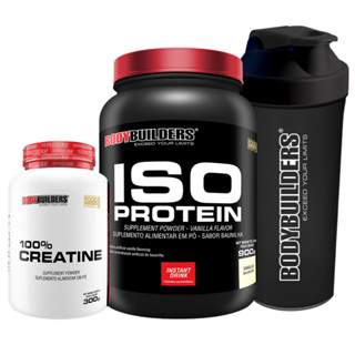 Kit Whey Protein Isolada 900g + Creatina Monohidratada 300g - 100% Importado - Bodybuilders