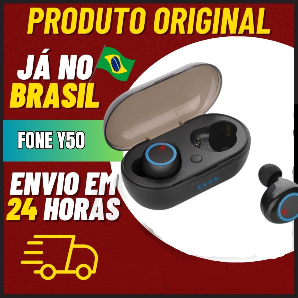 Y50 tws Fone De Ouvido bluetooth 5.0 Sem Fio ipx7 À Prova D'água Com Graves Profundos