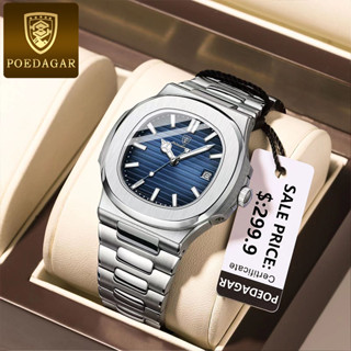 Relógio Masculino Poedagar Luxury De Quartzo Aço Inoxidável