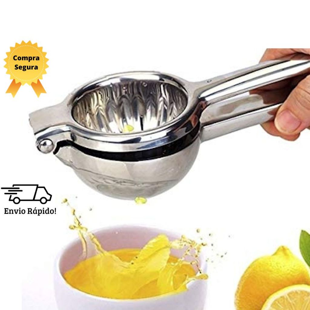 Espremedor de Laranja Grande Para Fazer Suco, Limonada, Caipirinha Pressão Alumínio Cozinha, Limão