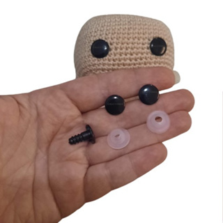 10 olhos=5 pares n12 preto Chapado Chato Amigurumi Artesanato Articulacao Conector! Veja detalhes em Oferta na Shopee