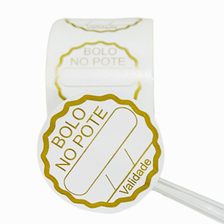 Etiquetas adesivas para bolo no pote em Oferta na Shopee