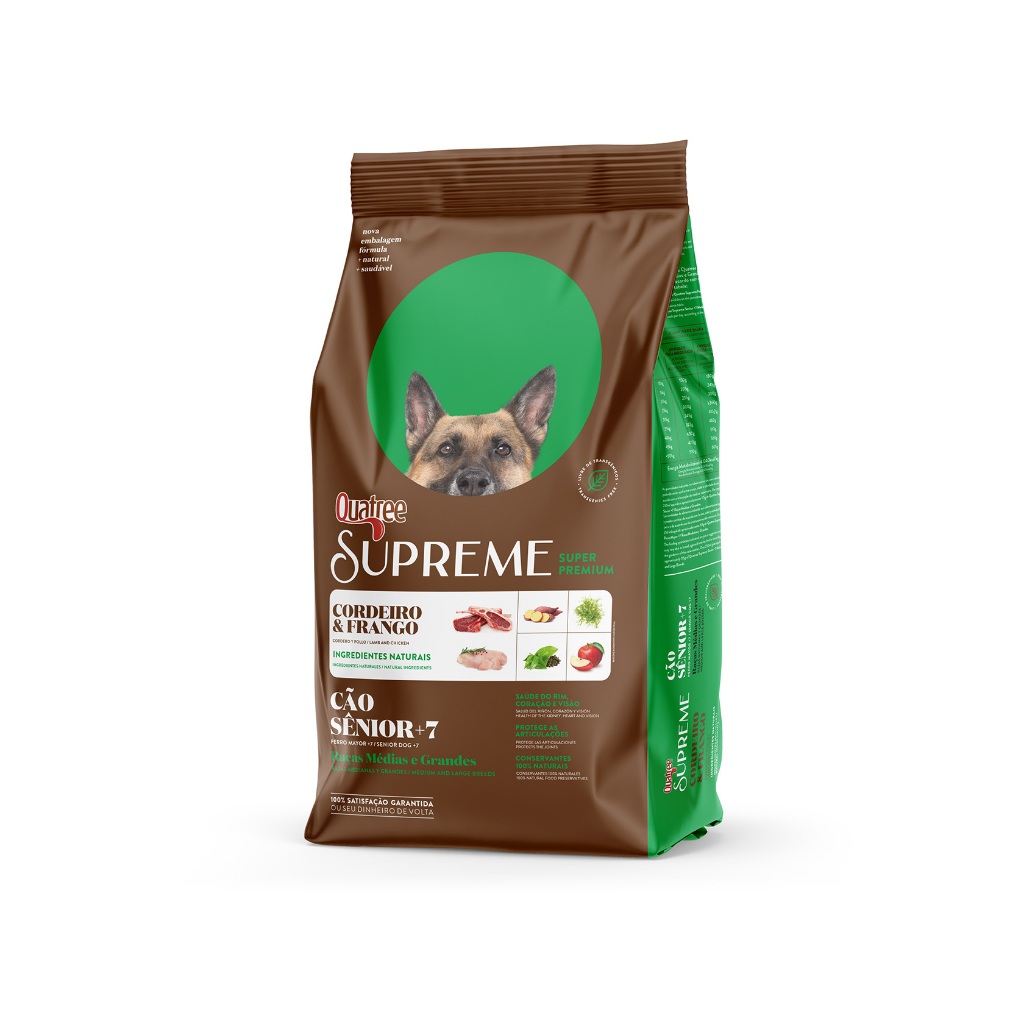 Ração Quatree Supreme Sênior +7 Raça Médias e Grandes 15kg