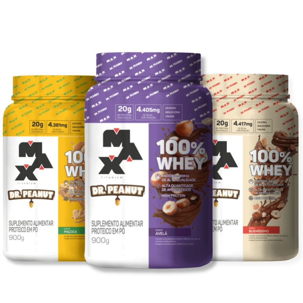 Whey 100% Dr Peanut - Max Titanium - 900g