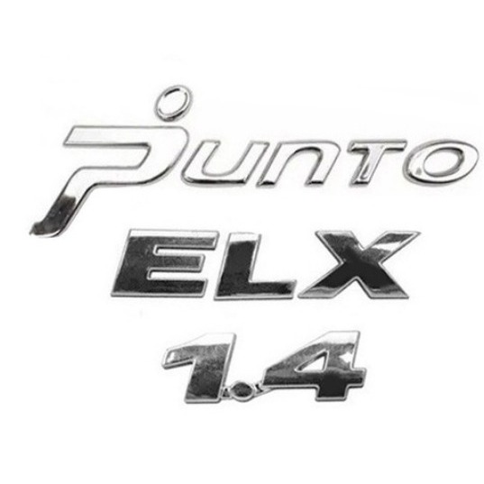 Emblemas Punto Elx 1.4 Croma Adesivo Design Fiat Kit 3 Peças...