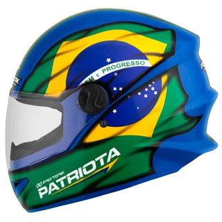 Capacete Moto Fechado Integral Universal R8 Patriota Pro Tork Lançamento Masculino e Feminino Brasil