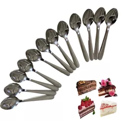 12 colheres de sobremesa aço inox ideal para buffet hotel pousada casa apt