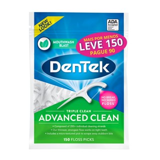 Fio Dental Dentek Floss Picks Triple Clean Advanced Pague 90 Leve 150