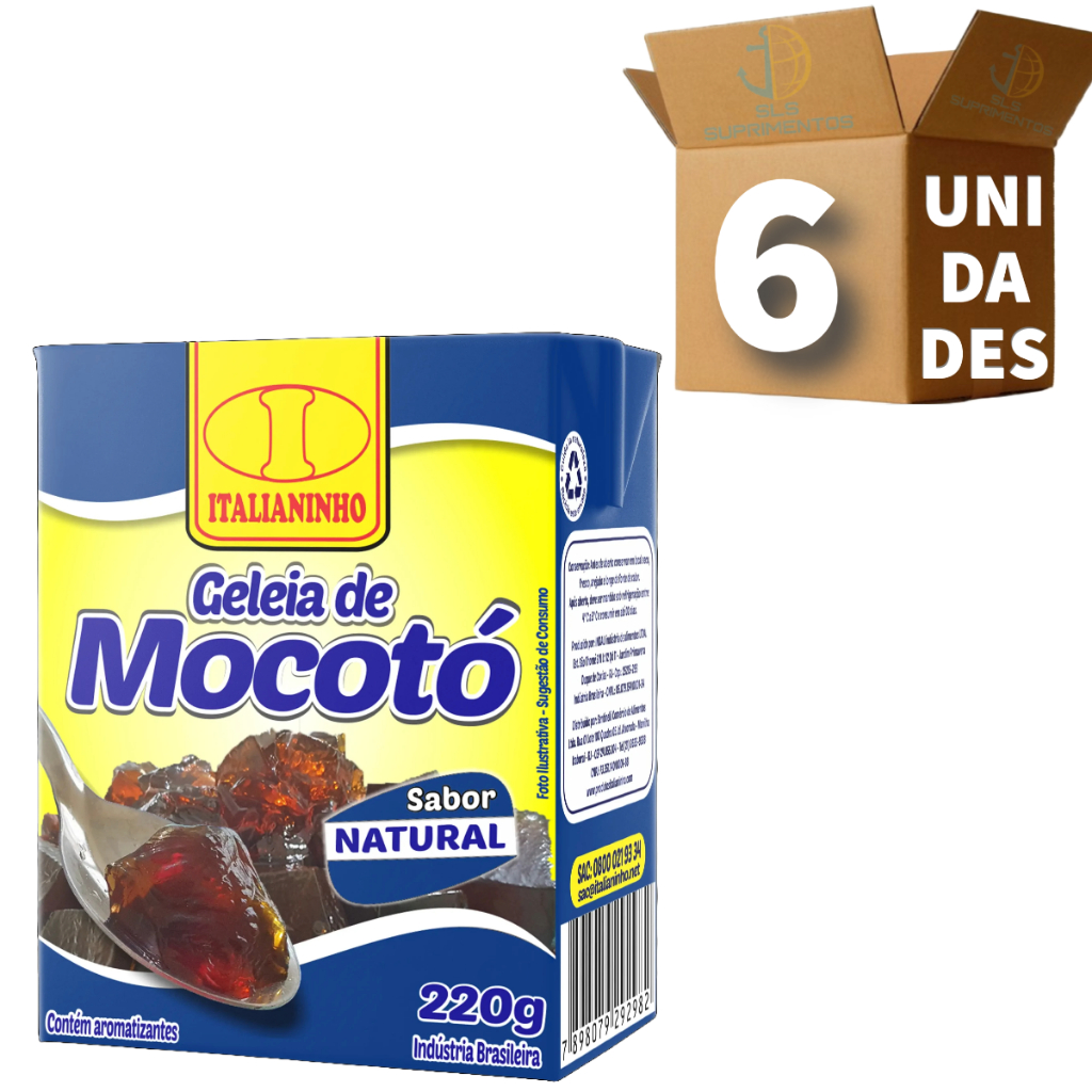 Kit 6 Geleia De Mocotó Italianinho 220g - Escolha o sabor em Oferta na Shopee