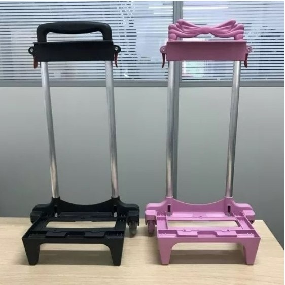Carrinho P/ Mochila Escolar C/Trava 40cm Alumínio Rodas Silicone em Oferta na Shopee