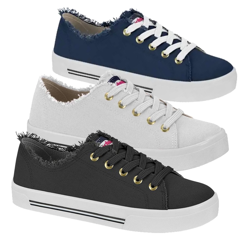 Tenis Feminino Lona Sider Desfiado 5667322 - Women Shoes