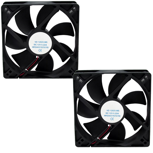 2pcs Ventilador Cooler Ventoinha Fan 120x120x25mm 12v