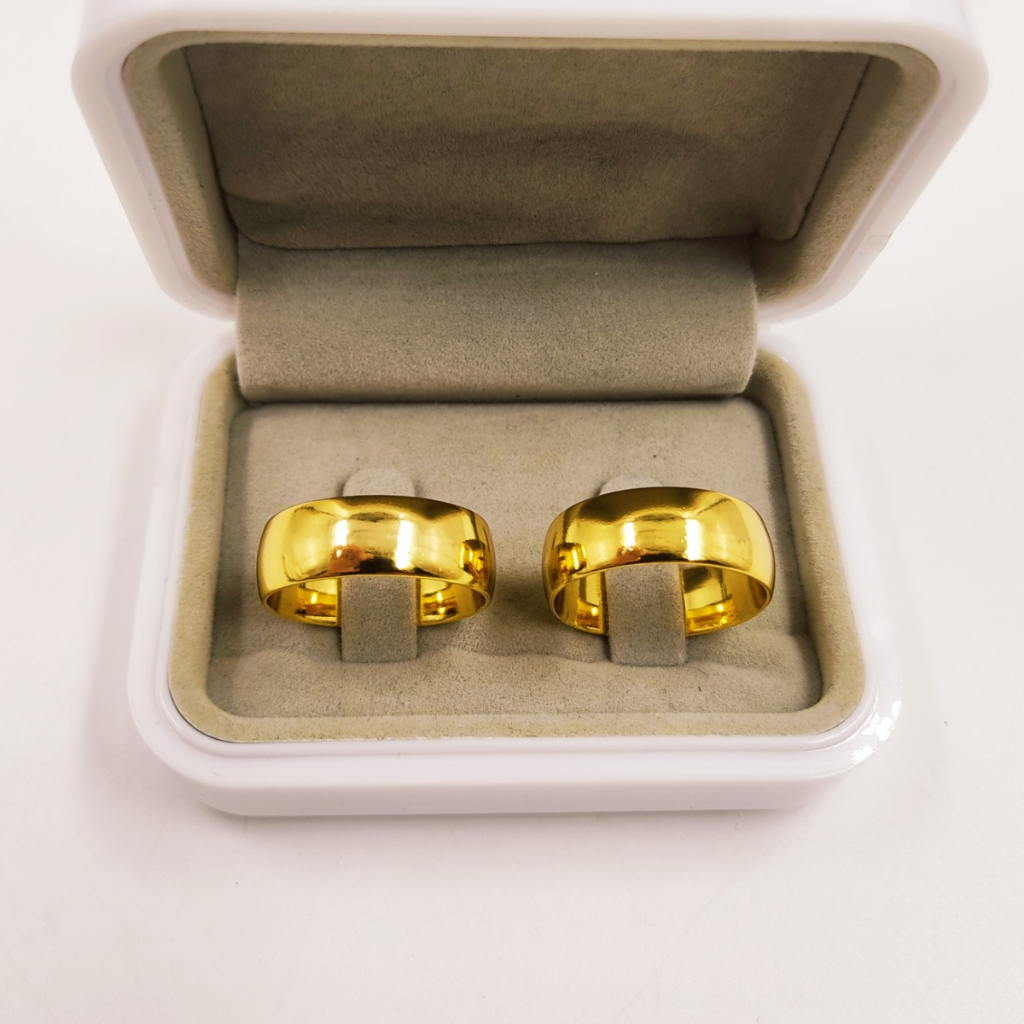Par De Alianças 8mm 100% Moeda Antiga Ouro 24k